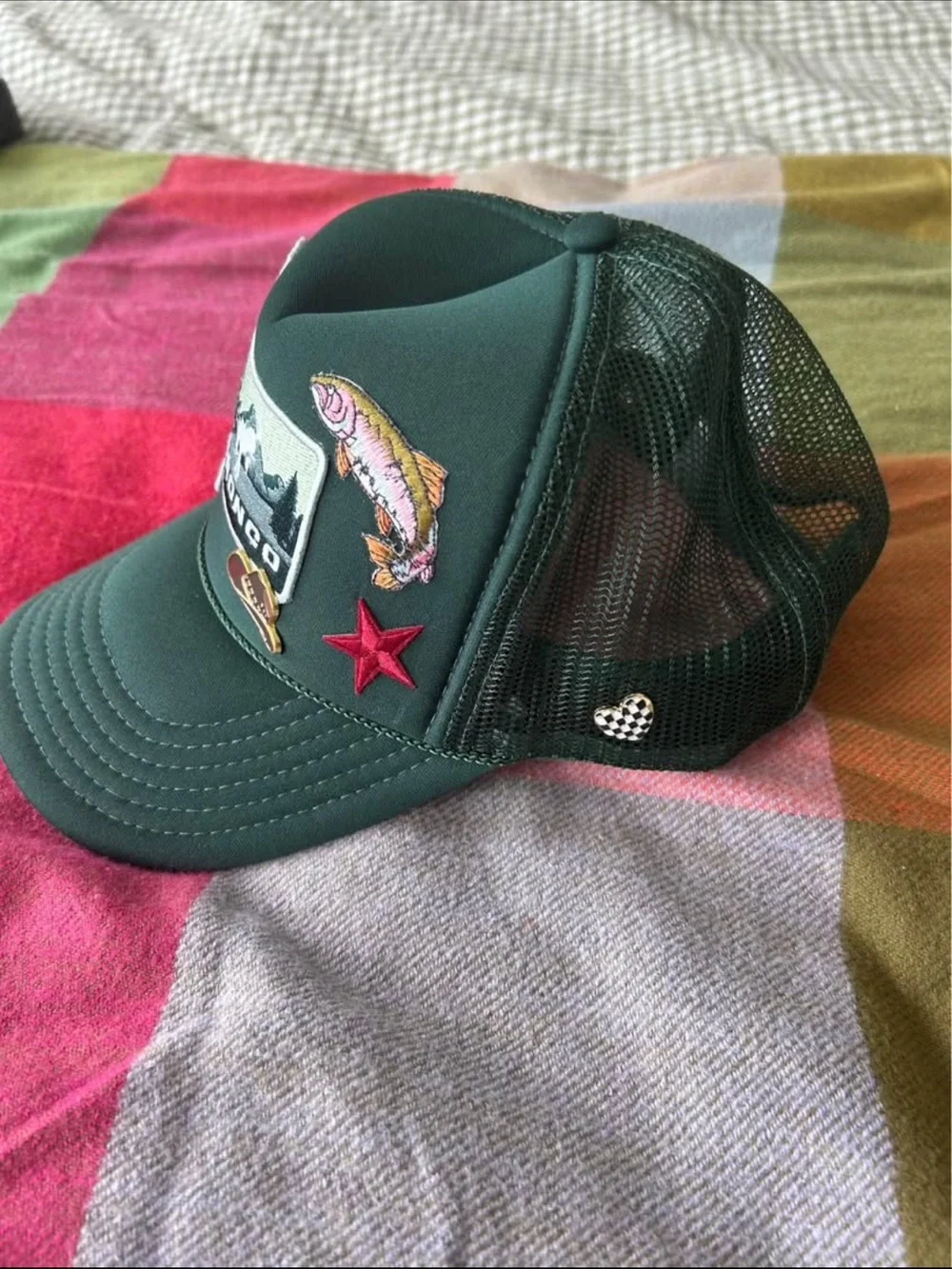 Dark Green Patch Trucker Hat